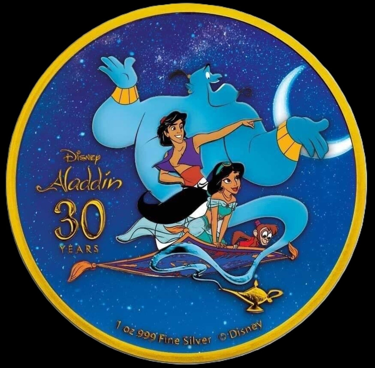 2022 Disney Aladdin Whole New World Edition 1 oz .999 Silver Coin