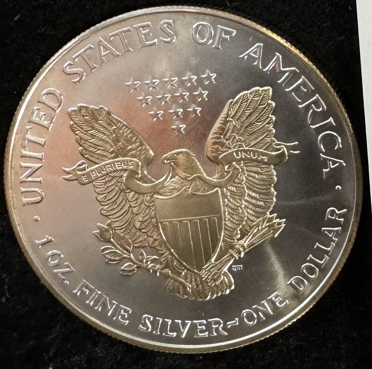 2000 American Eagle Lady Liberty 1oz .999 Silver Coin w/24k Gold Gilding