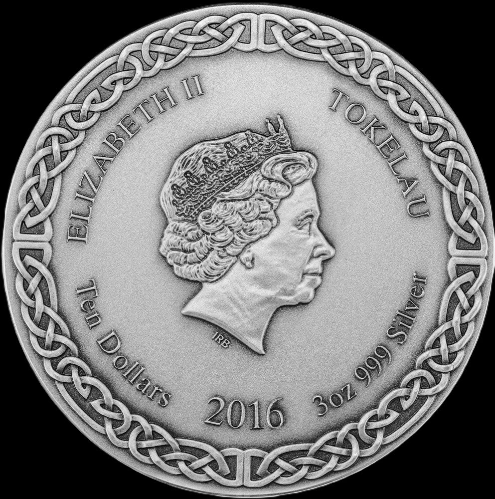 2016 Legends of Asgard Odin Ruler of Aesir 3 oz .999 Silver Coin