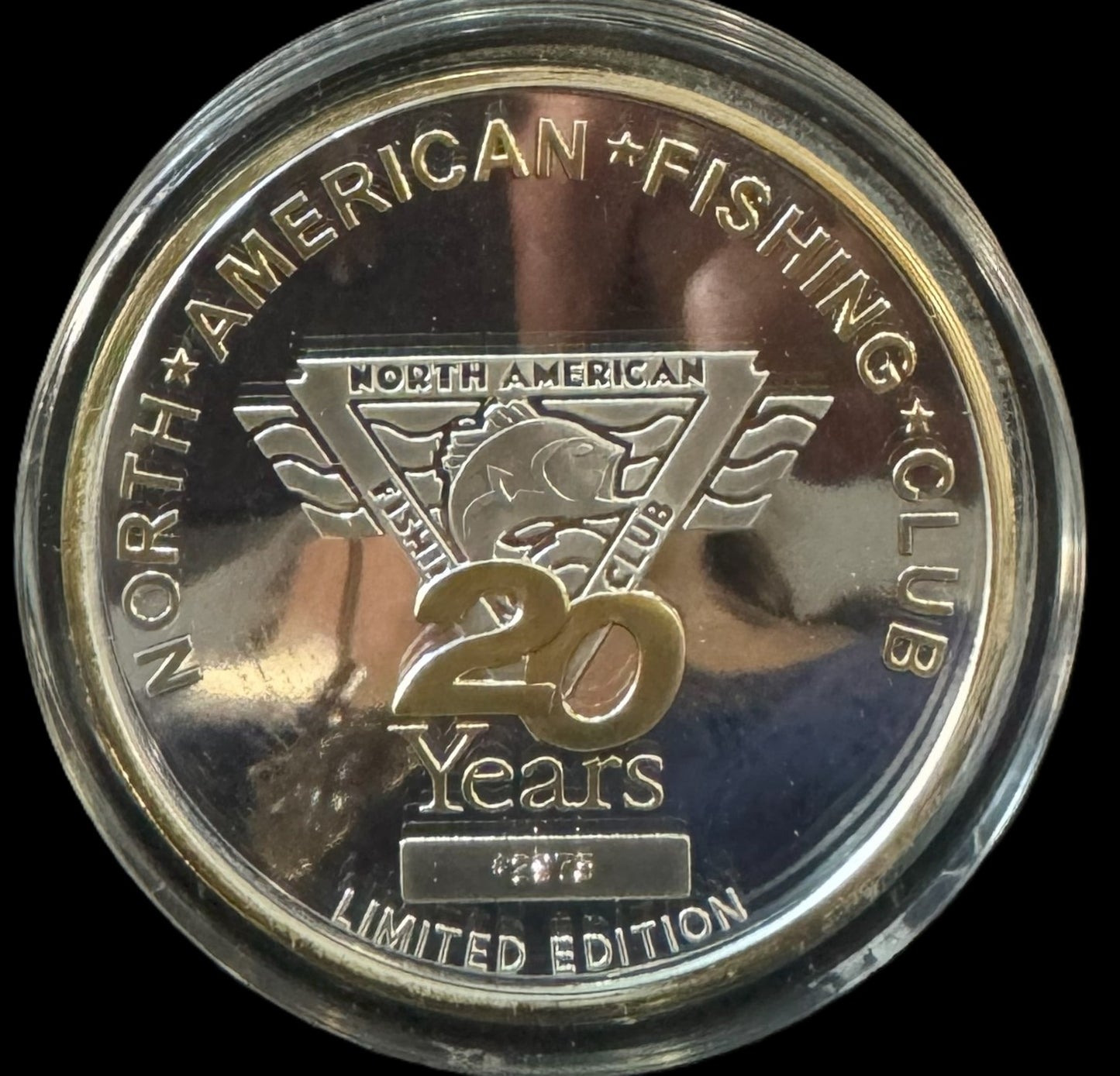 2000 N.A.F.C. 20th Anniversary 4.1 oz .999 Silver Coin w/24K Gold Relief