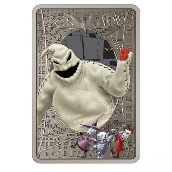 2021 The Nightmare Before Christmas Oogie Boogie Colorized 1 oz .999 Silver Bar