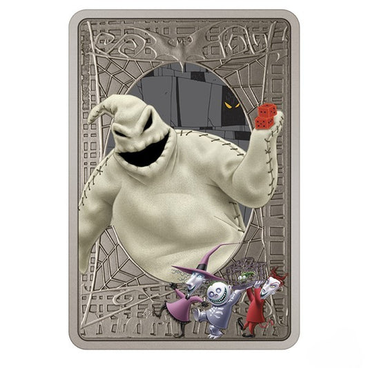 2021 The Nightmare Before Christmas Oogie Boogie Colorized 1 oz .999 Silver Bar