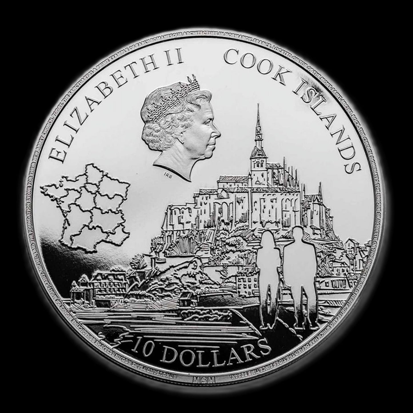 2023 Cook Islands Mont Saint-Michel 2 oz .999 Silver 3D Ultra High Relief Coin