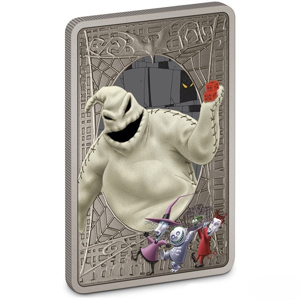 2021 The Nightmare Before Christmas Oogie Boogie Colorized 1 oz .999 Silver Bar