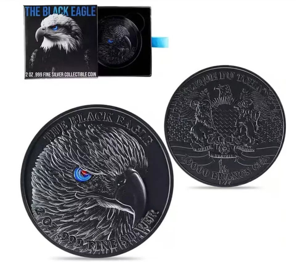 2024 Black Eagle 2 oz .999 Silver Coin