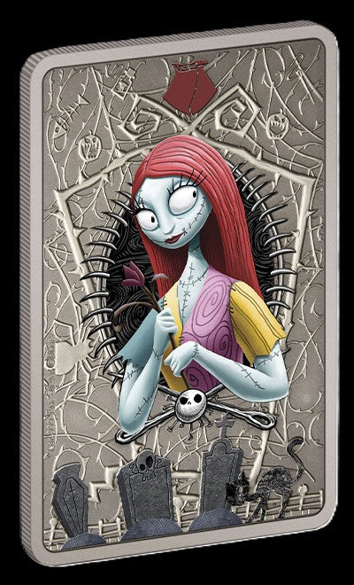 2021 The Nightmare Before Christmas Sally Colorized 1 oz .999 Silver Bar