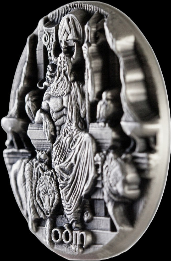 2016 Legends of Asgard Odin Ruler of Aesir 3 oz .999 Silver Coin