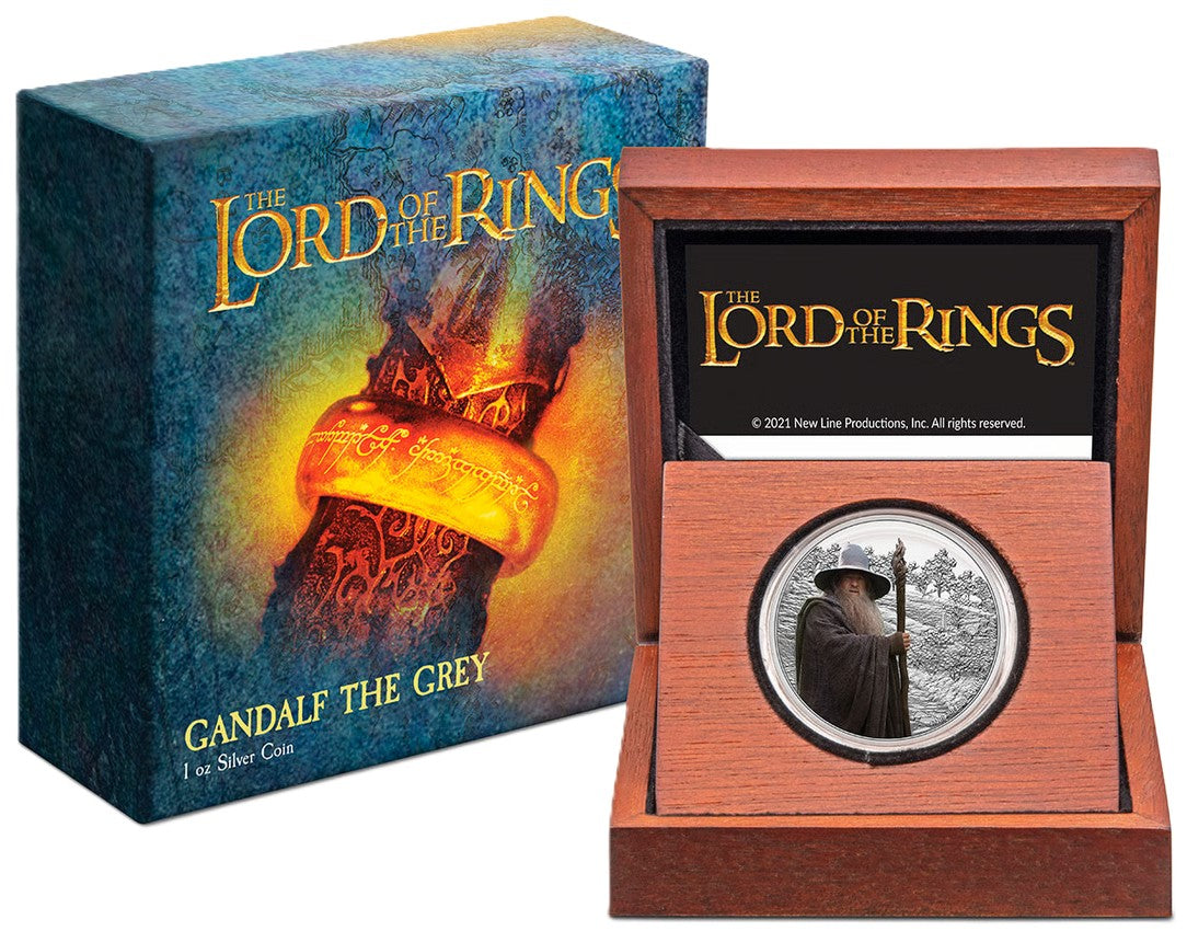 2021 Lord Of The Rings Gandalf The Grey 1 oz .999 Silver Coin