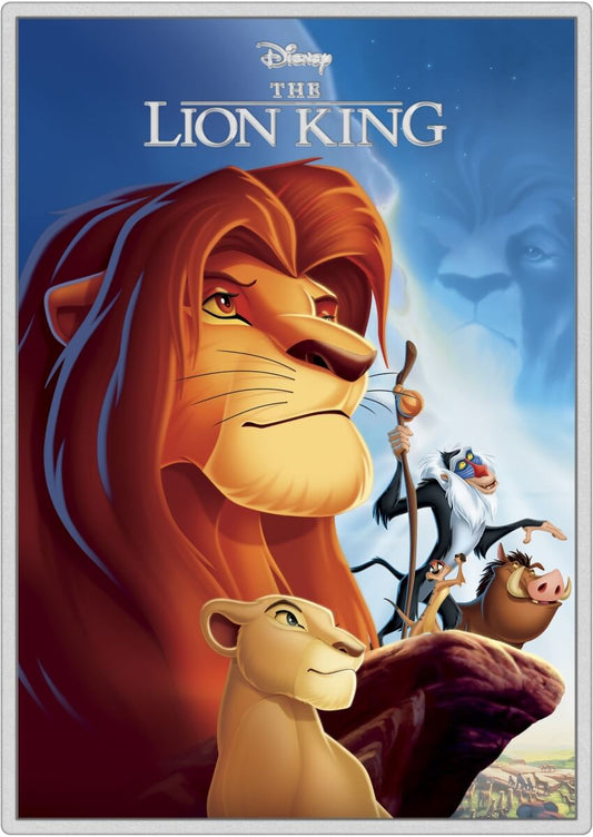 2024 Disney The Lion King Movie Poster Colorized 5 oz .999 Silver Bar