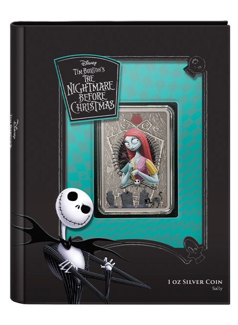 2021 The Nightmare Before Christmas Sally Colorized 1 oz .999 Silver Bar