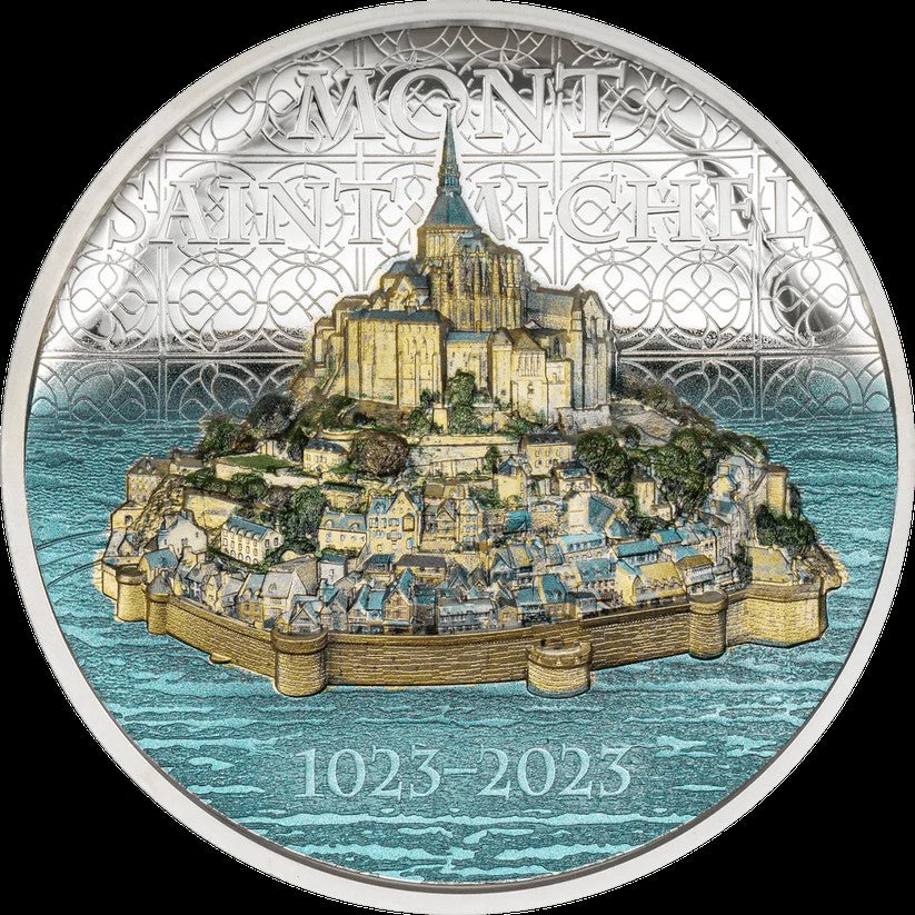 2023 Cook Islands Mont Saint-Michel 2 oz .999 Silver 3D Ultra High Relief Coin