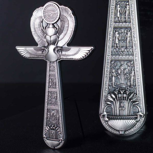 2023 Ankh Egypt Cross 2 oz .999 Silver