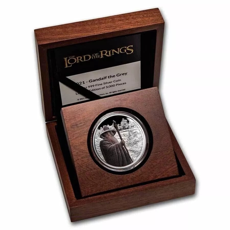 2021 Lord Of The Rings Gandalf The Grey 1 oz .999 Silver Coin