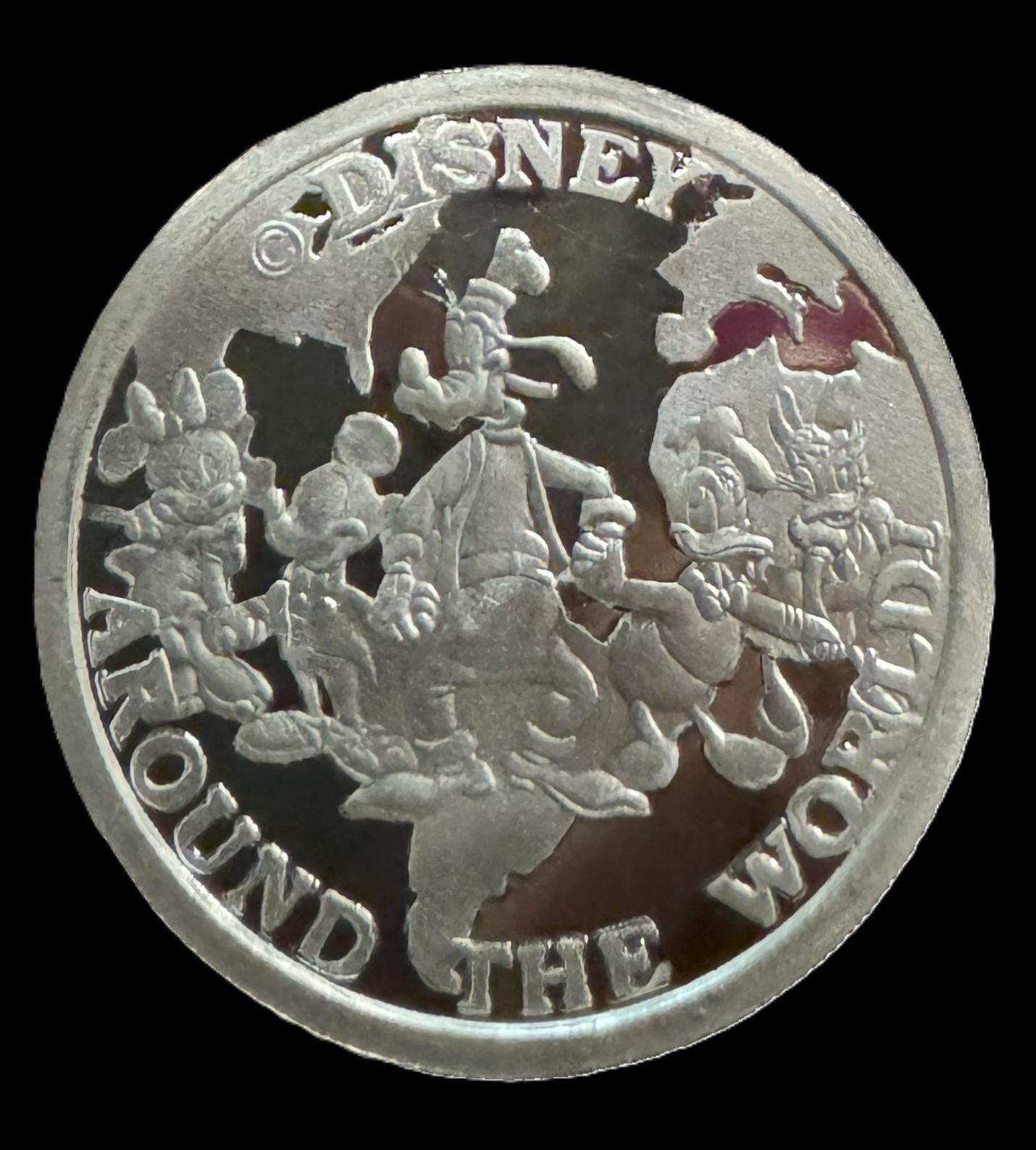 1988 Disney Around the World “Mickey & Mini Mouse” 1 oz .999 Silver Coin