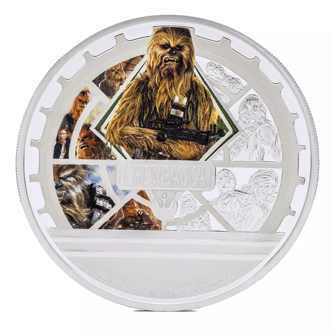 2024 Star Wars Chewbacca 3 oz .999 Silver Coin