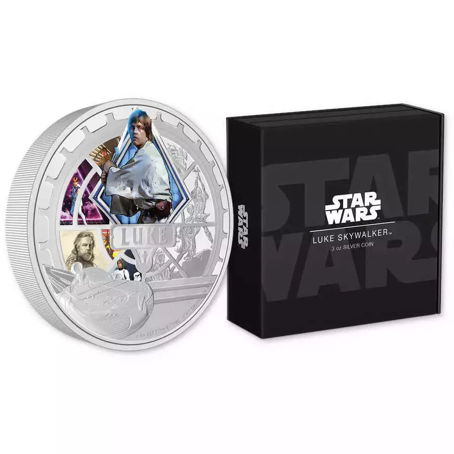 2023 Star Wars Luke Skywalker 3 oz .999 Silver Coin