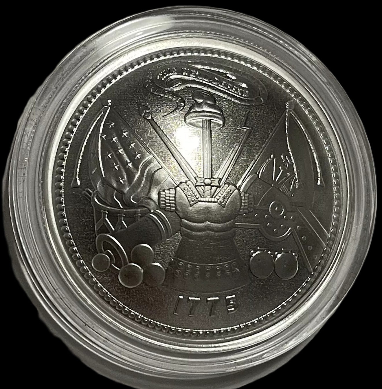 1775 US Army Curved Convex 1 oz .999 Silver Coin