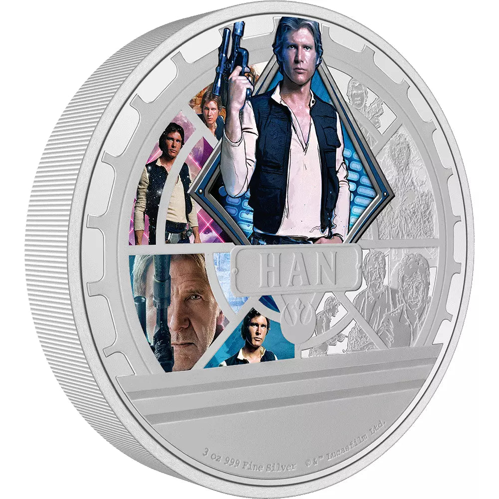 2023 Star Wars Han Solo 3 oz .999 Silver Coin