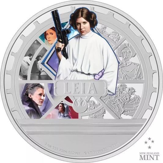 2023 Star Wars Princess Leia 3 oz .999 Silver Coin