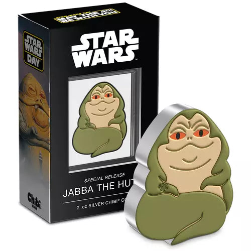 2023 Star Wars Jabba the Hutt Chibi 2 oz .999 Silver Coin