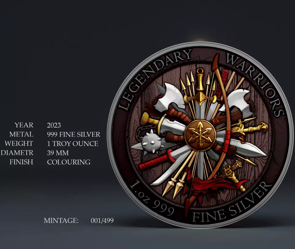 2023 Legendary Warriors Alexander the Great Colorized 1oz .999 Silver