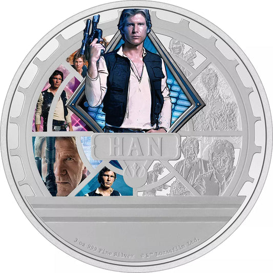 2023 Star Wars Han Solo 3 oz .999 Silver Coin