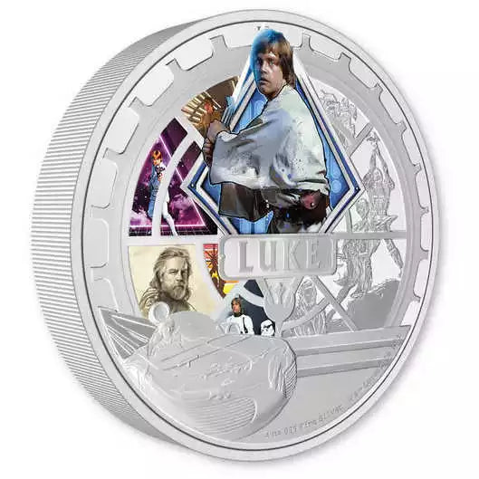 2023 Star Wars Luke Skywalker 3 oz .999 Silver Coin