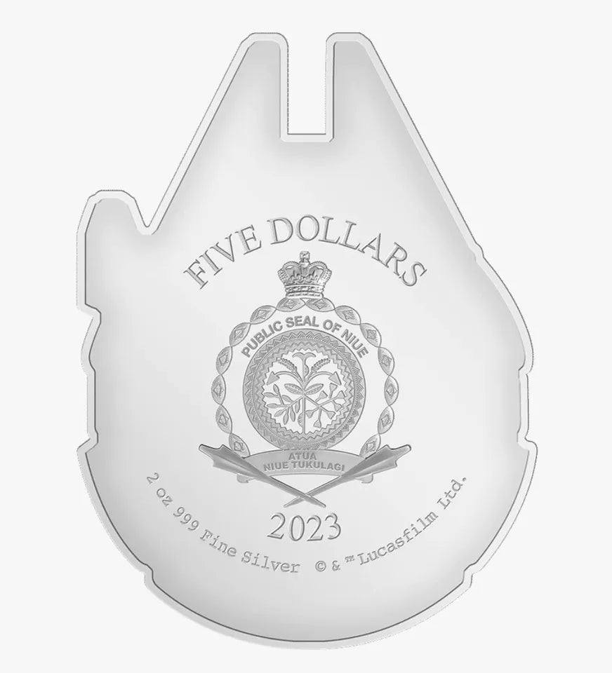 2023 Star Wars Millennium Falcon 2 oz .999 Silver Coin