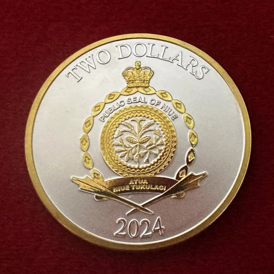 2019 Sword of Truth 1 oz .9999 Silver Coin w/24k Gold Gilding