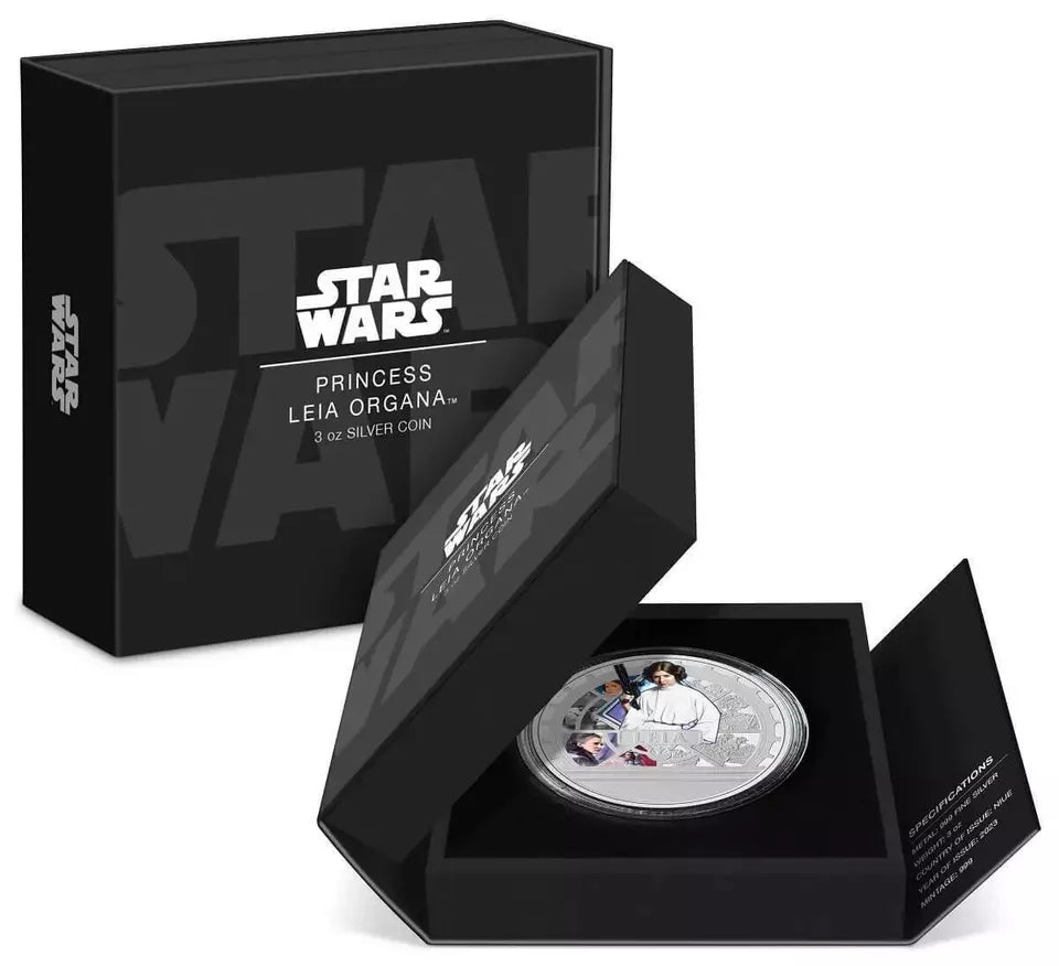 2023 Star Wars Princess Leia 3 oz .999 Silver Coin