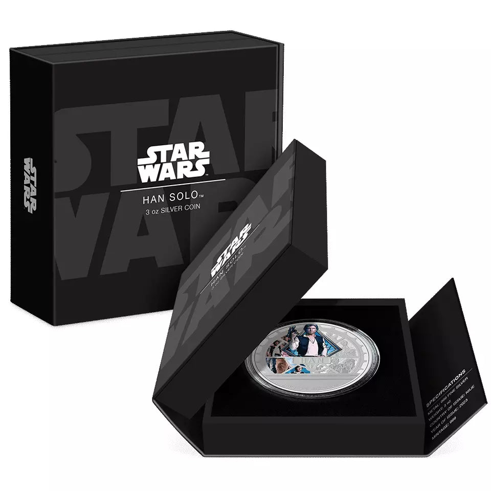 2023 Star Wars Han Solo 3 oz .999 Silver Coin