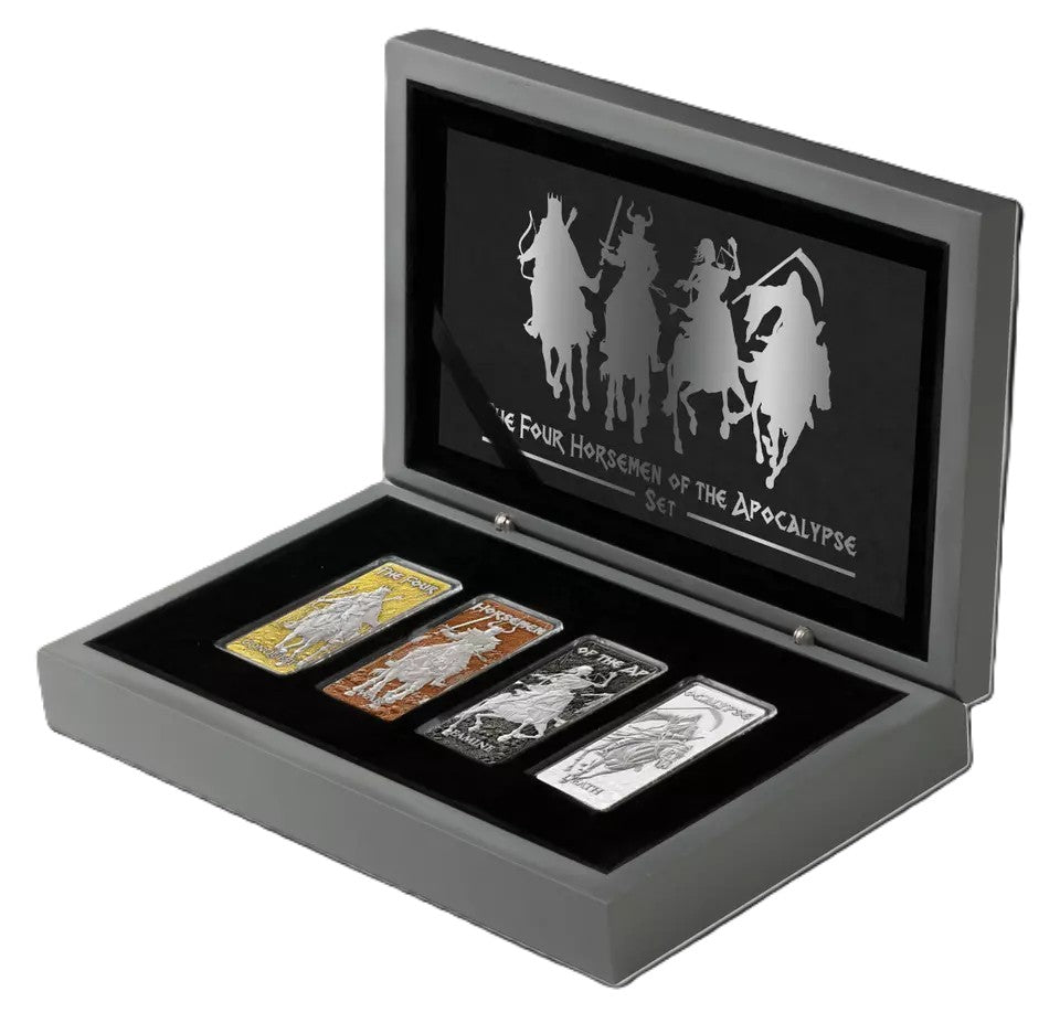 2024 Four Horsemen Of The Apocalypse 4-1 oz .999 Silver Bar Set
