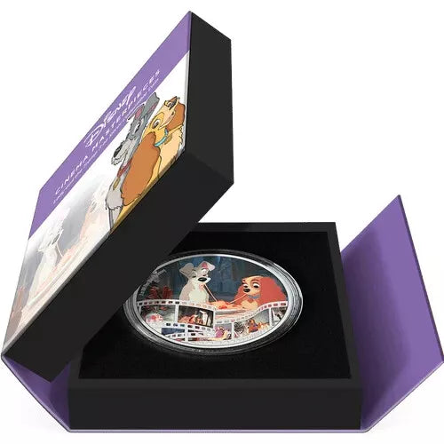 2023 Disney Lady and the Tramp 3 oz .999 Silver Coin