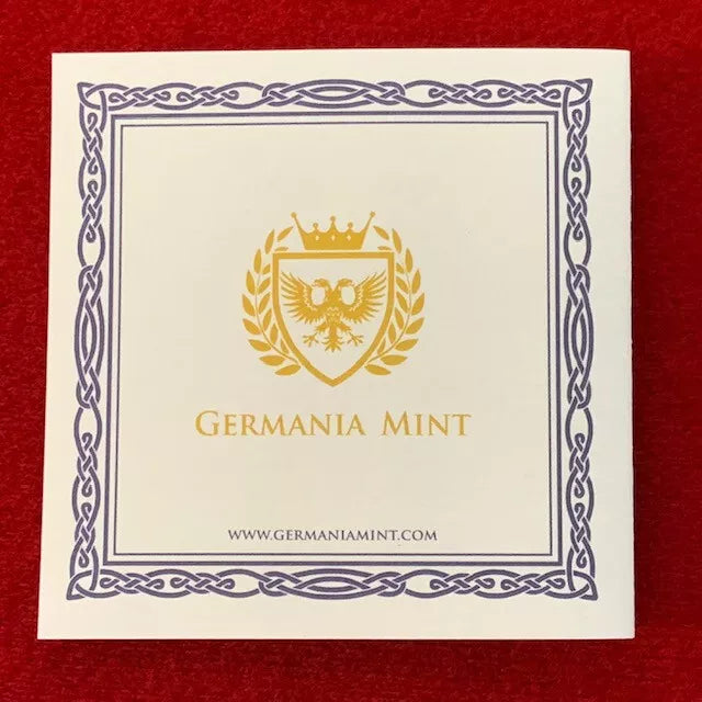 2019 Germania Oak Leaf 1 oz .999 Silver w/24K Gold Relief