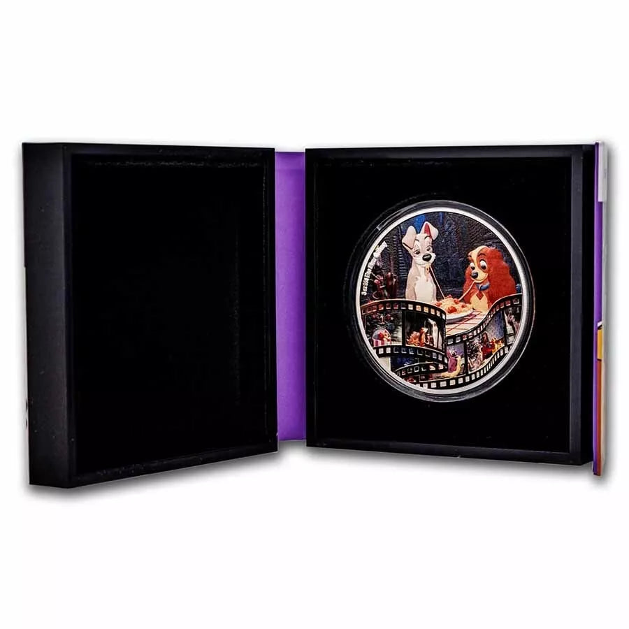 2023 Disney Lady and the Tramp 3 oz .999 Silver Coin