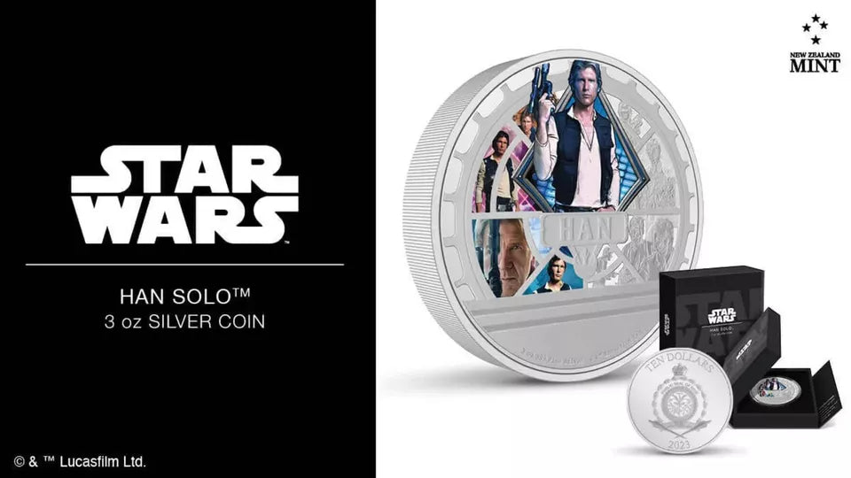 2023 Star Wars Han Solo 3 oz .999 Silver Coin