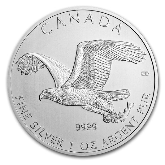 2014 Canadian Birds of Prey Bald Eagle 1 oz .999 Silver Coin