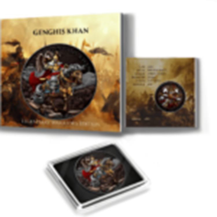 2023 Legendary Warriors Genghis Kahn Colorized 1 oz Silver Coin