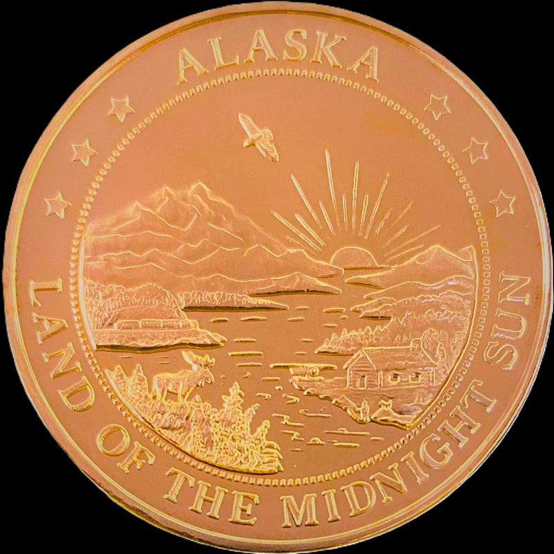 State of Alaska Humpback Whale w/Calf 1 oz .999 Copper Coin