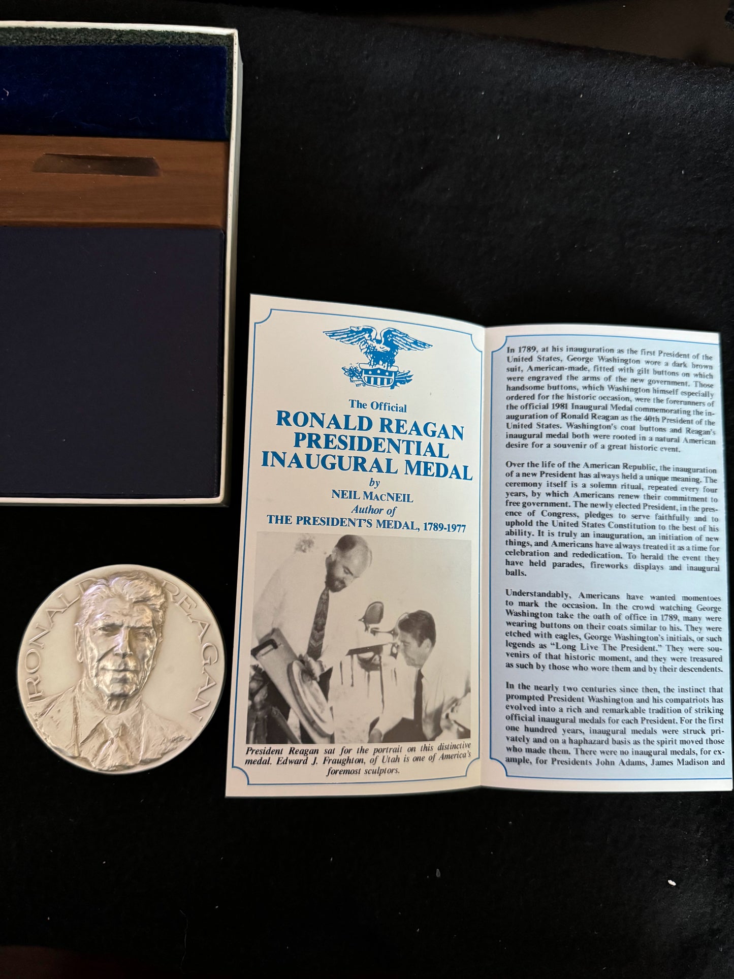 1981 Ronald Reagan Inaugural Medal 5 oz .999 Silver Coin