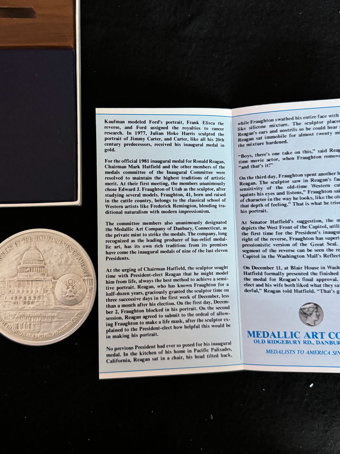 1981 Ronald Reagan Inaugural Medal 5 oz .999 Silver Coin