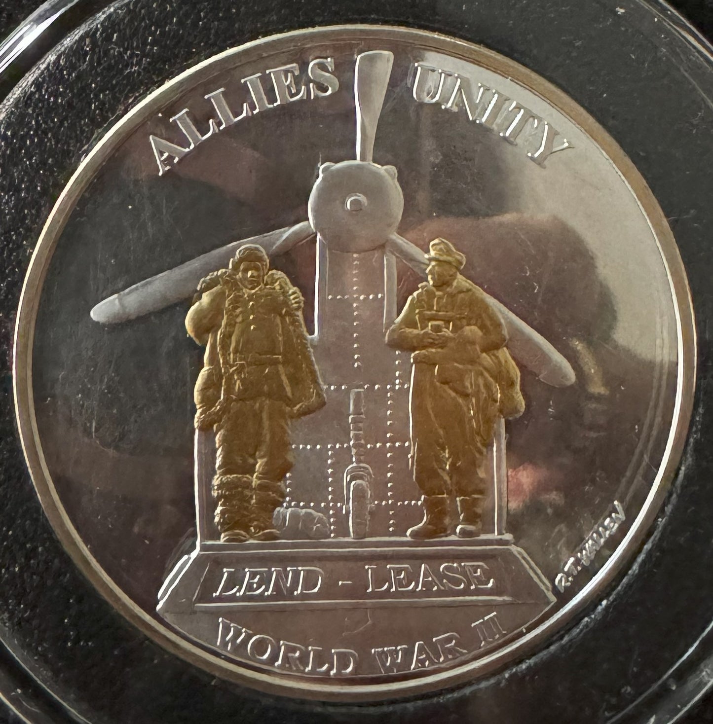 1942-1945 WWII Alaska Siberia Lend Lease 2 oz .999 Silver Coin