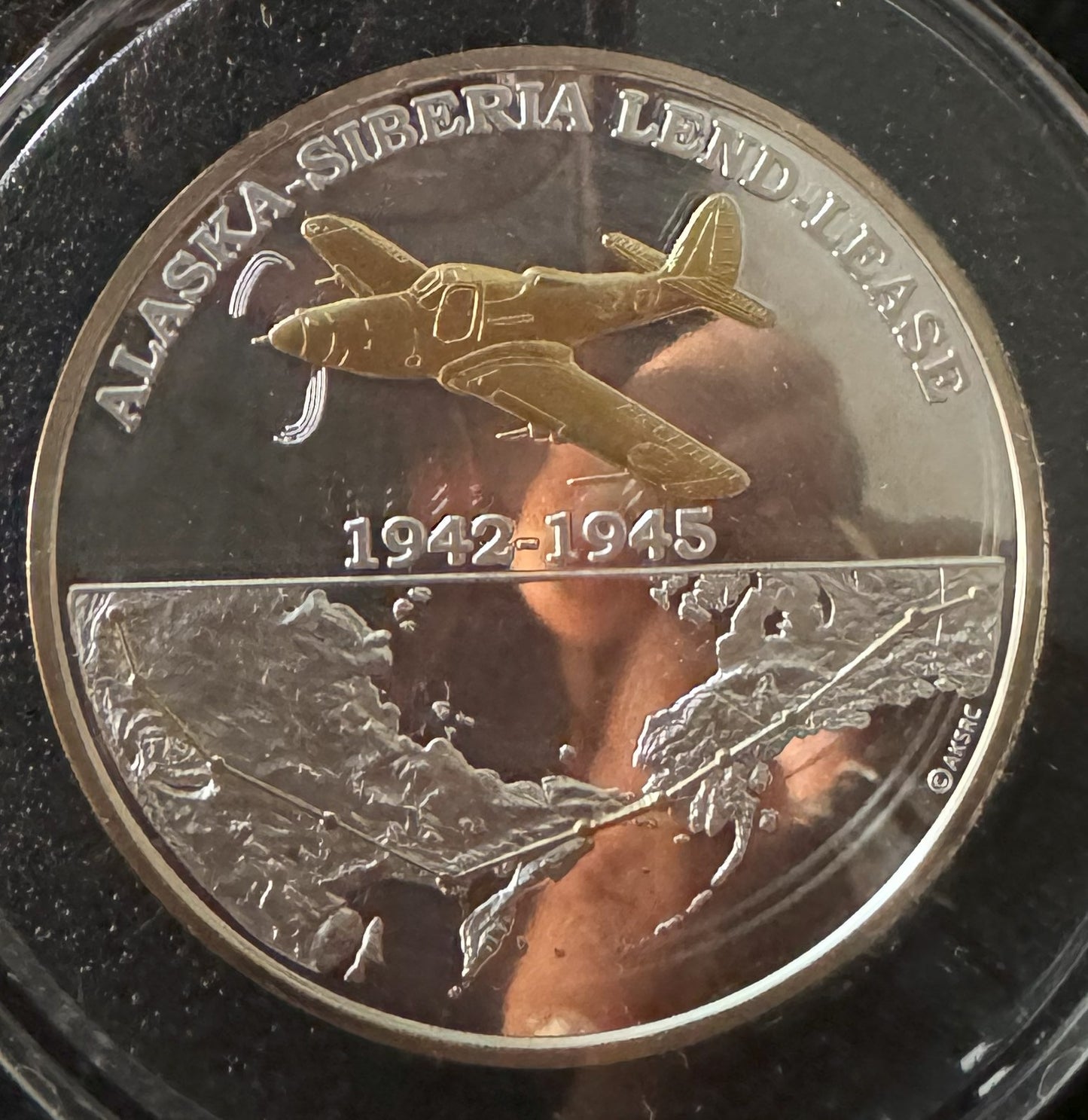 1942-1945 WWII Alaska Siberia Lend Lease 2 oz .999 Silver Coin