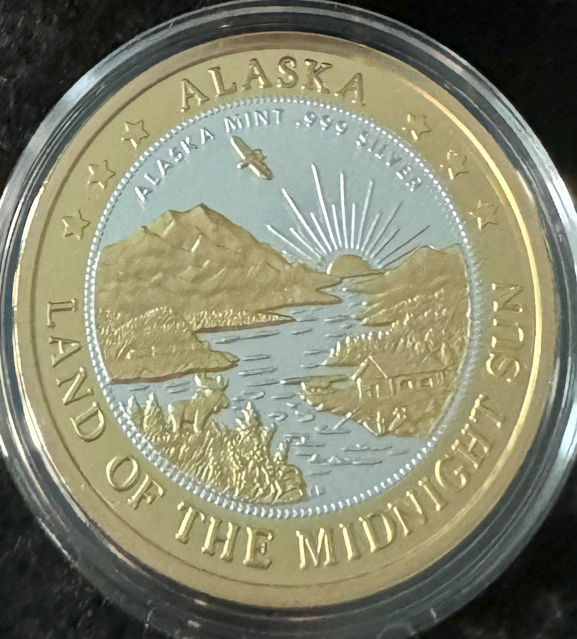 2024 State of Alaska Totemic Love Birds 1 oz .999 Silver Coin w/24K Gold Relief