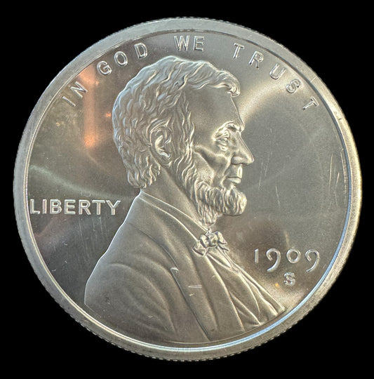 1909 Lincoln Cent 5 oz .999 Silver Coin