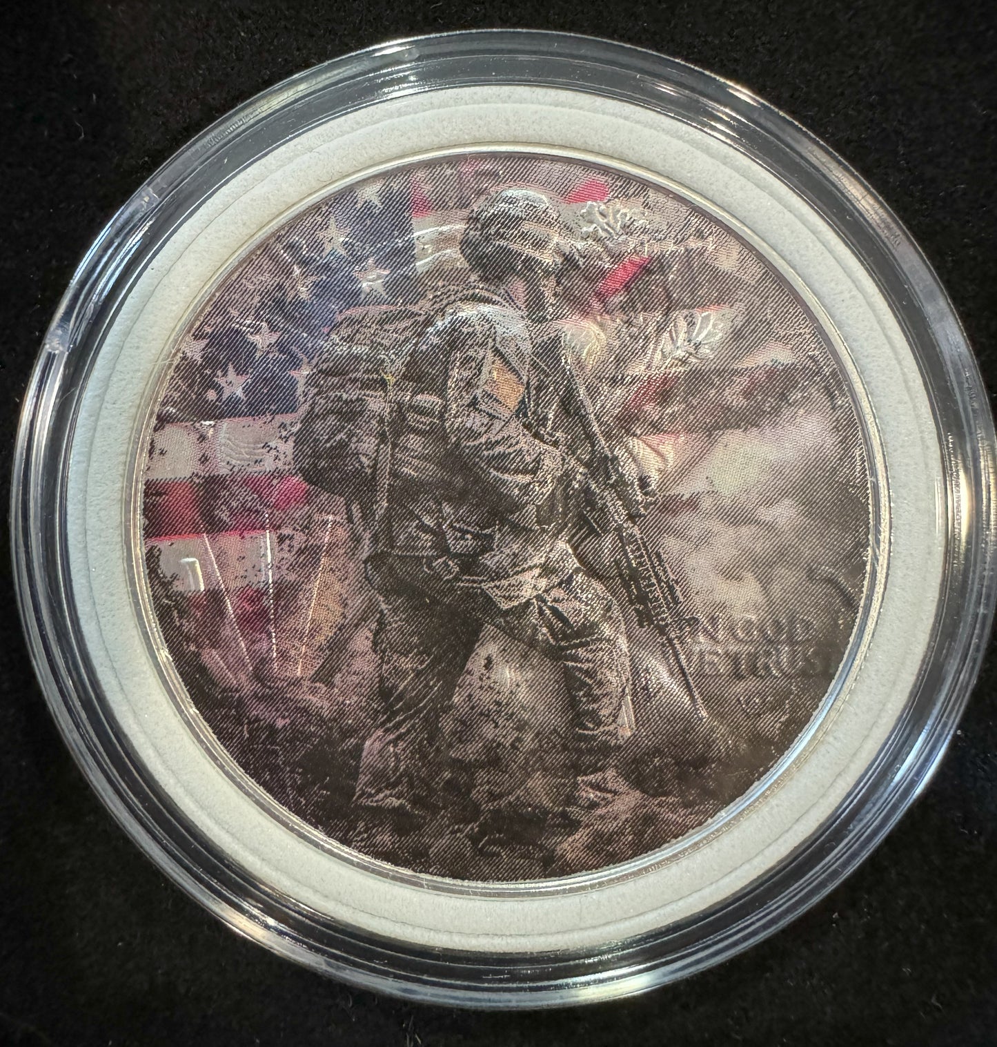 2024 American Eagle Lady Liberty Soldier American Flag 1oz .999 Silver Coin