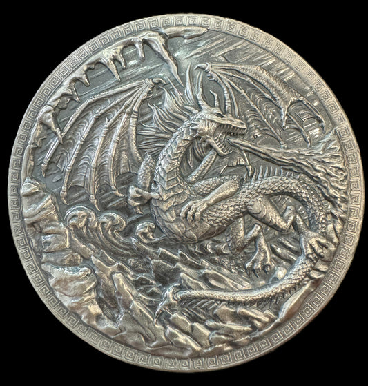 Silver Dragon vs. Viking 10 oz .999 Silver Coin