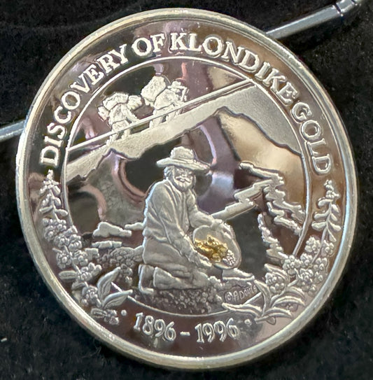 1996 Limited Edition Klondike Gold Rush Centennial 1 oz .999 Silver Coin
