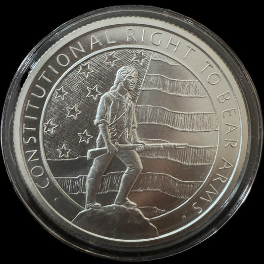 Second Amendment Right to Bear Arms 5 oz .999 Silver Coin