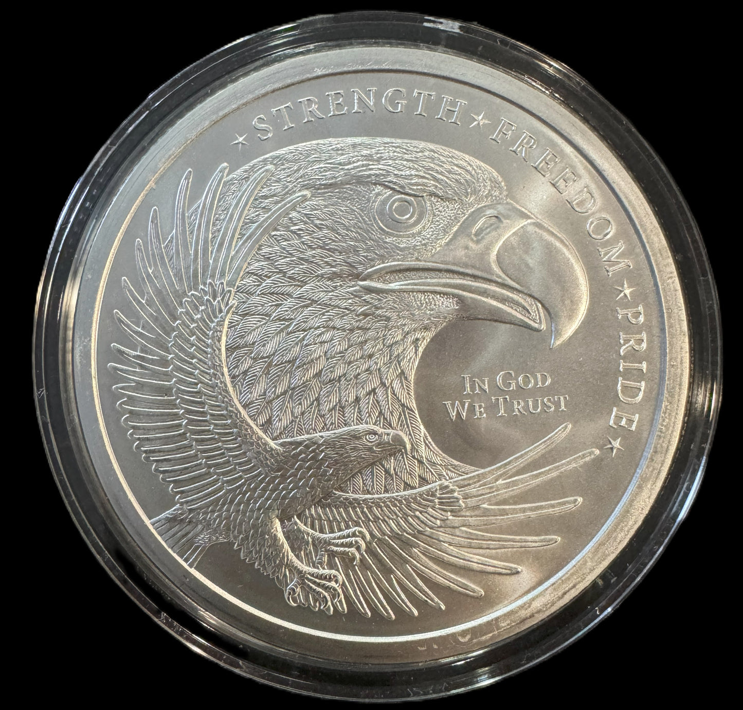 Double Eagle Strength Freedom Pride 5 oz .999 Silver Coin